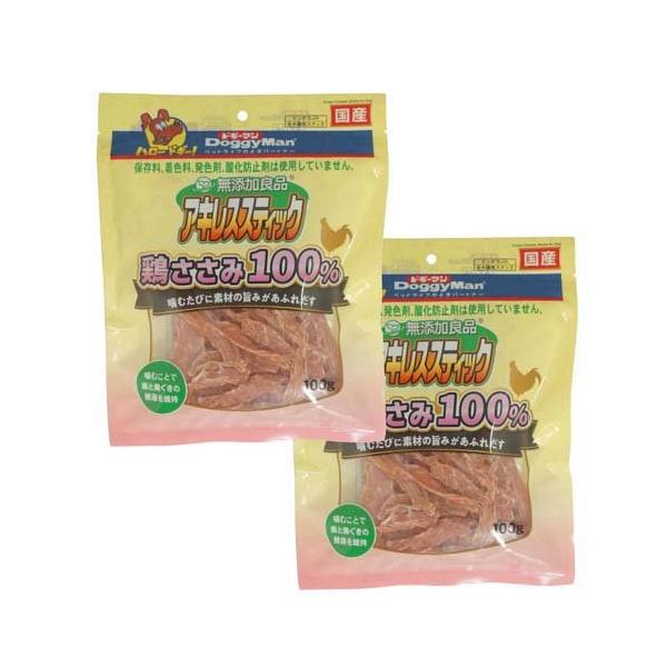 ドギーマン 無添加良品 アキレススティック 鶏ささみ100％ ( 100g*2個