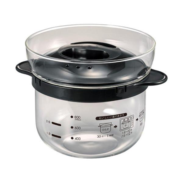 ハリオ ガラスのレンジご飯釜 XRCN-2-B ( 1個 )/ ハリオ(HARIO