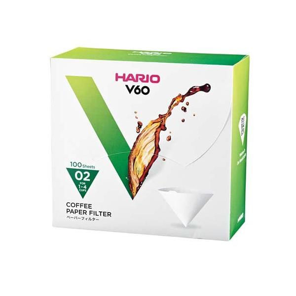 ハリオ V60用ペーパーフィルター 白 VCF-02-100WK ( 100枚入 )/ ハリオ