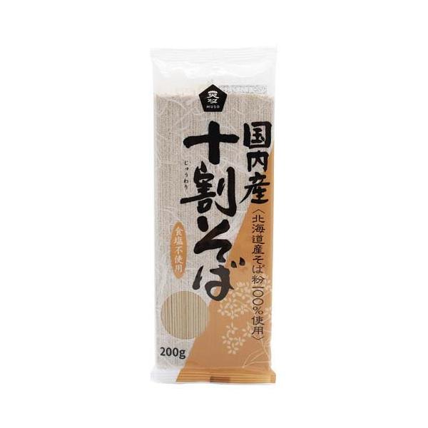 ムソー 国内産 十割そば ( 200g ) そば粉100％ 小麦粉食塩不使用