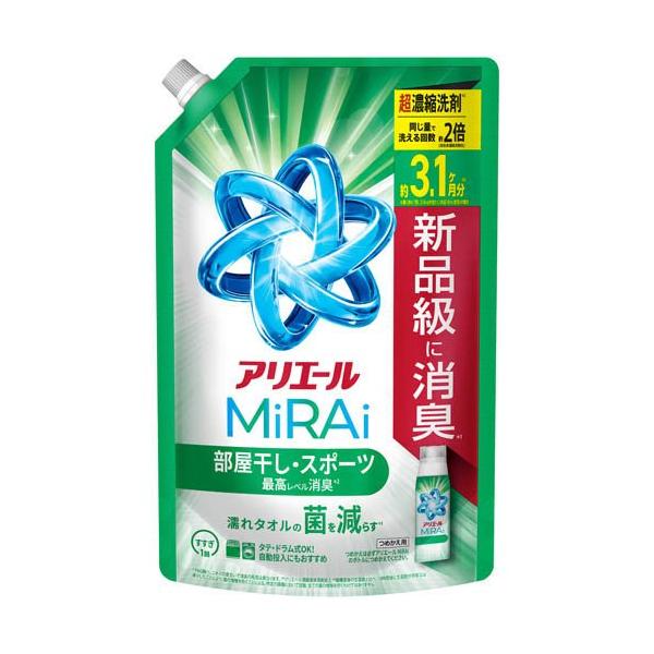 アリエール 洗濯洗剤 MiRAi 超濃縮コンパクト洗剤 部屋干し＆スポーツ
