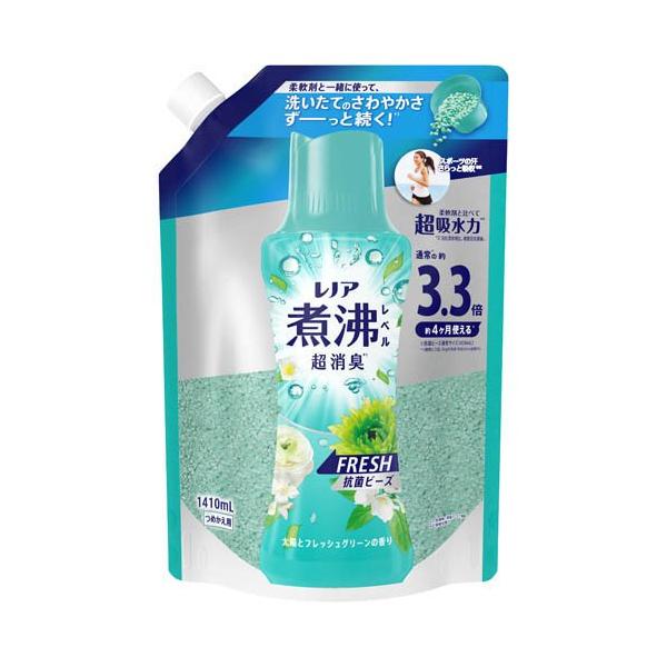 レノア　消臭抗菌ビーズシャワーフレッシュ 詰替 超特大 1410ml✖️10個 レノア 煮沸レベル超消臭 抗菌ビーズ FRESH 太陽とフレッシュグリーン