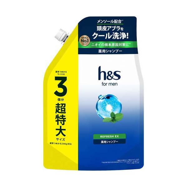 h＆s for men シャンプー リフレッシュEX 詰め替え超特大 ( 900g