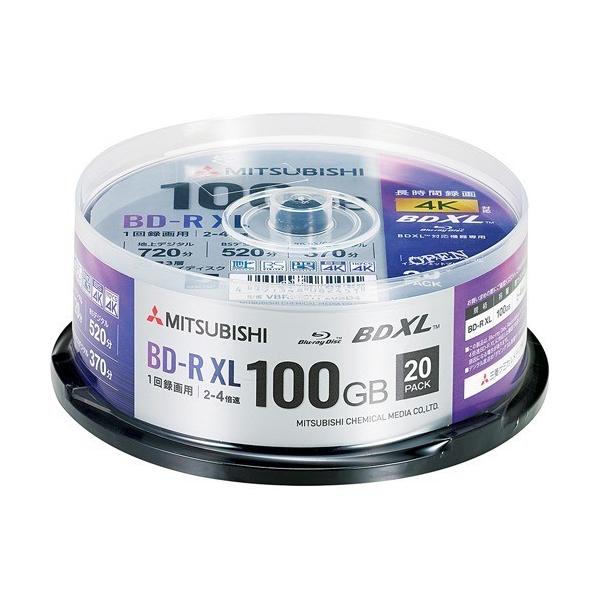 バーベイタム 1回録画用 BD-R XL(片面3層／2-4倍速／100GB／20枚
