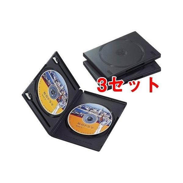 �G���R�� DVD�g�[���P�[�X CCD-DVD04BK ( 3�R��*3�R�Z�b�g )/ �G���R��(ELECOM)