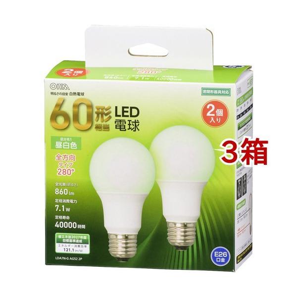 LED�d�� E26 60�`���� �����F �S���� LDA7N-G AG52 2P ( 2��*3���Z�b�g )/ OHM