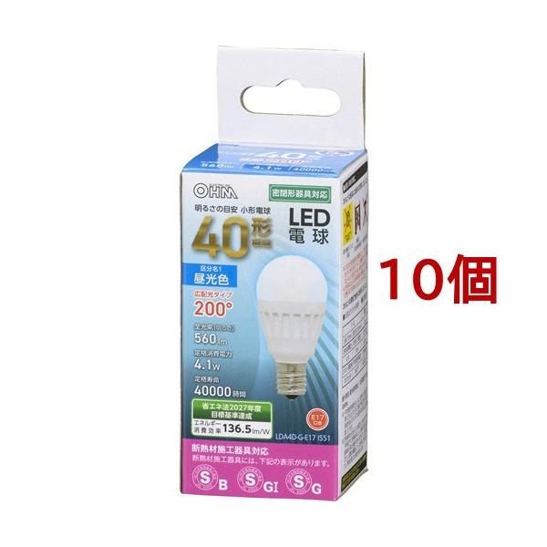 LED�d�� ���` E17 40�`���� �����F LDA4D-G-E17 IS51 ( 10�Z�b�g )/ OHM