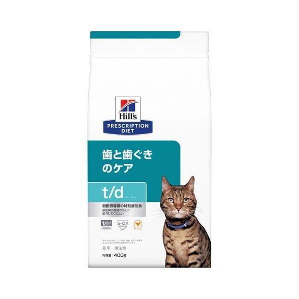 t／d ティーディー チキン 猫用 療法食 キャットフード ドライ ( 400g )/ ヒルズ プリスクリプション・ダイエット