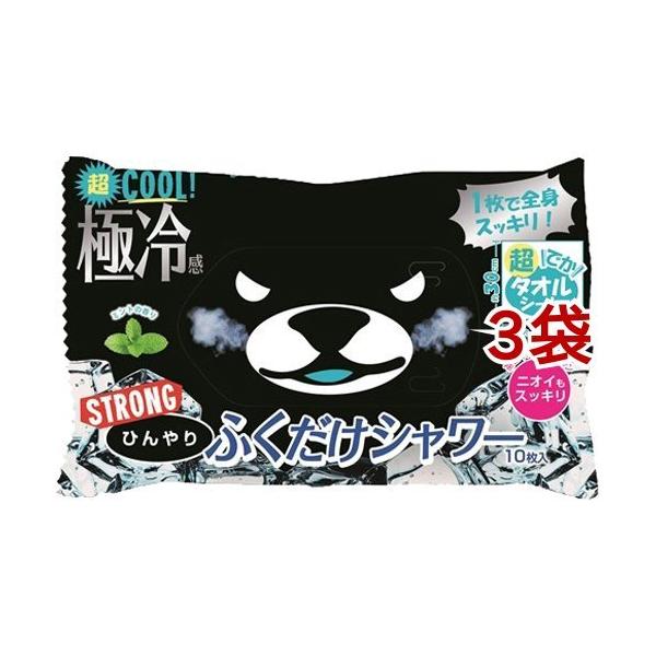ひんやりシャツシャワー ストロング ミント詰替用 10個セット ひんやりふくだけシャワー ストロング ミントの香り ( 10枚入*3袋