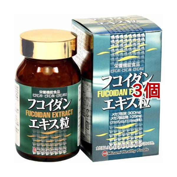 フコイダンエキス粒/ミネラル サプリメント/ブランド：ミナミヘルシーフーズ/【発売元、製造元、輸入元又は販売元】ミナミヘルシーフーズ/・単品JAN：4945904012130/【フコイダンエキス粒の商品詳細】●メカブ由来のフコイダンを6粒中...