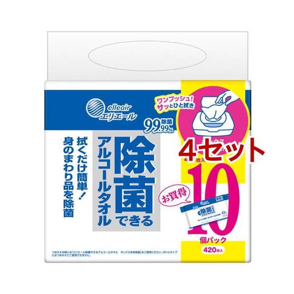 エリエール 除菌できるアルコールタオル ボックスつめかえ用 ( 10個