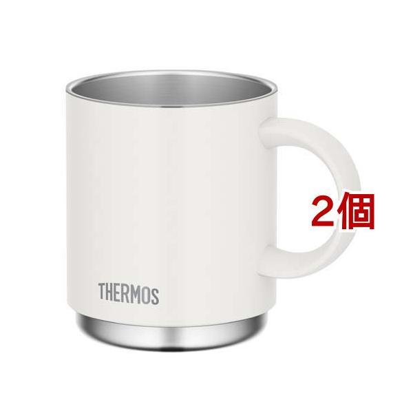サーモス 真空断熱マグカップ 0.35L ホワイト JDS-350 WH ( 2個セット