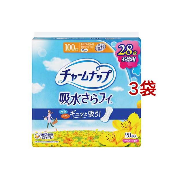 チャームナップ 吸水さらフィ 多くても安心用 羽なし 100cc 29cm ( 28