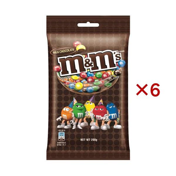 マースジャパン M&M’S(エム&エムズ) ペグパックミルク 200g×12袋入｜ 送料無料 お菓子 チョコ 袋 ミルク チョコレート マースジャパン エムアンドエムズ ペグパックミルク ( 200g×6セット