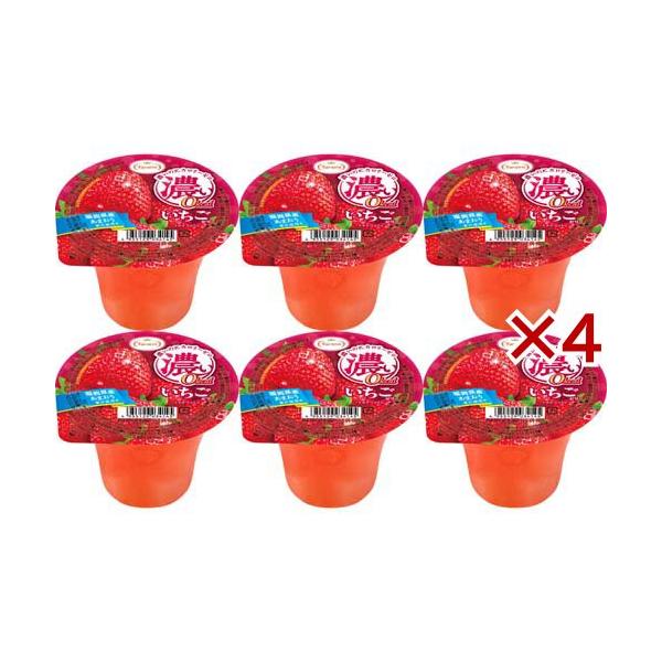 たらみ 濃い0kcal いちごゼリー ( 6個入×4セット(1個195g) )/ : 爽快