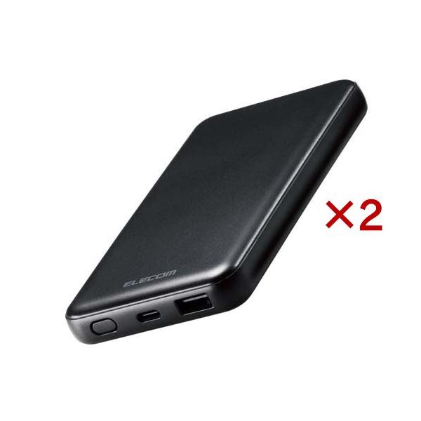 エレコム モバイルバッテリー 10000mAh 大容量 高速充電 急速充電 国内メーカー スマホ 充電器 パワーデリバリー 20W出力 ブラック EC-C03BK