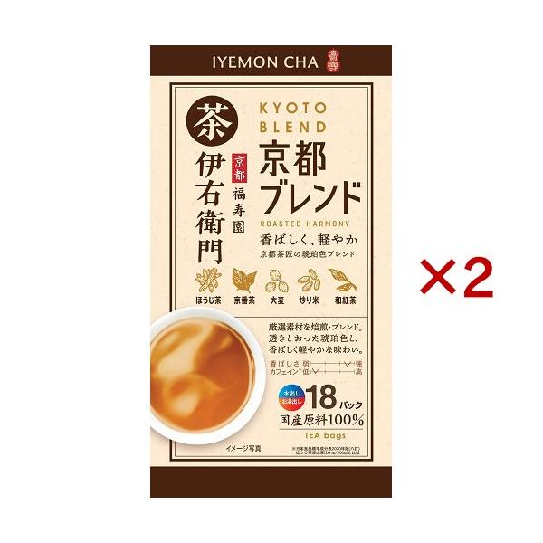 伊右衛門 京都ブレンド ティーパック ( 18袋入×2セット(1袋8g) )/ 伊右衛門 ( ティーバッグ ほうじ茶 京番茶 水出し ブレンド茶 )