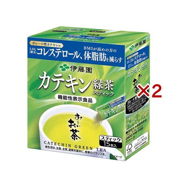 他サイト： 伊藤園 おーいお茶 カテキン緑茶スティック 粉末 機能性表示食品 ( 15本入×2セット(1本0.8g) )/ お〜いお茶の商品画像