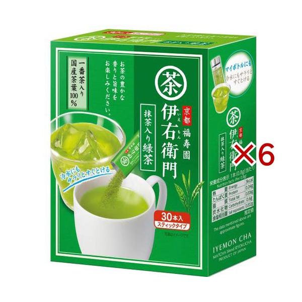 伊右衛門 抹茶入りインスタント緑茶 スティック ( 30本入×6セット