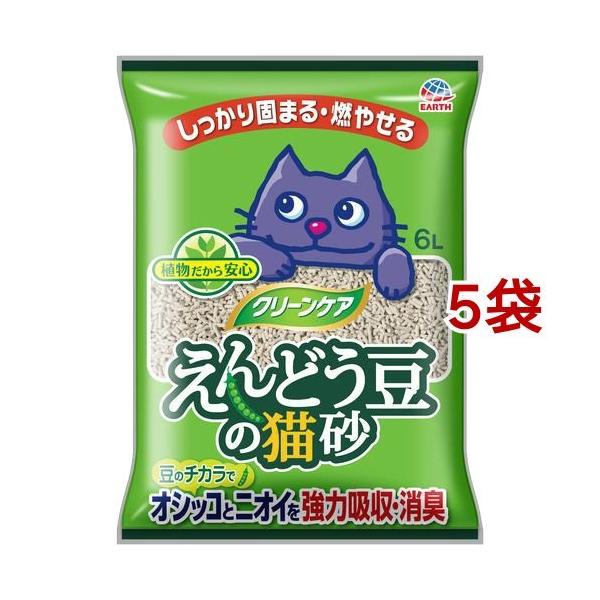 クリーンケア えんどう豆の猫砂 ( 6L×5袋セット ) : 爽快ドラッグ