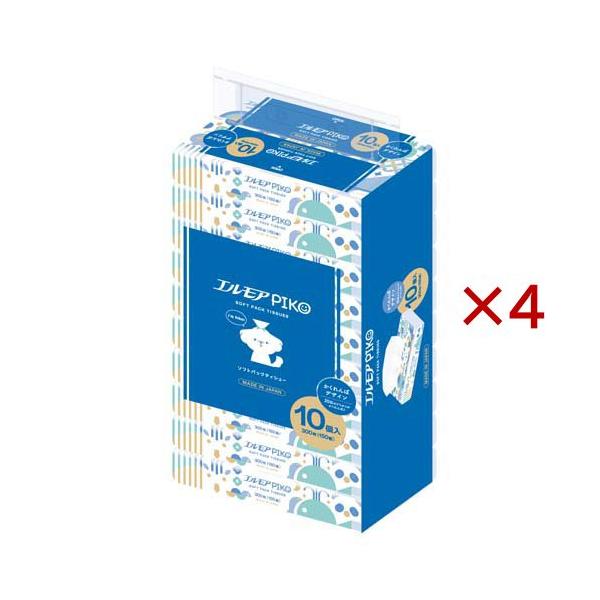 エルモアピコ ソフトパックティシュー ( 10個入×4セット(1個150組