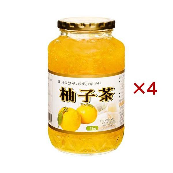おいしい柚子茶(ゆず茶) ゆず50％含有 ( 1kg×4セット ) ユズチャ 韓国