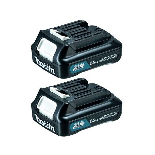 マキタ 純正 バッテリー 10.8V 1.5Ah BL1015 A-59841 国内正規品 ( 2台