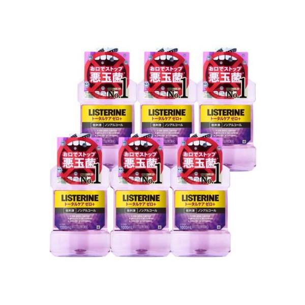 薬用リステリン トータルケアゼロプラス ノンアルコール クリーンミント味 1000ml*6個セット )/ LISTERINE(リステリン)  マウスウォッシュ :70696:爽快ドラッグ 通販 