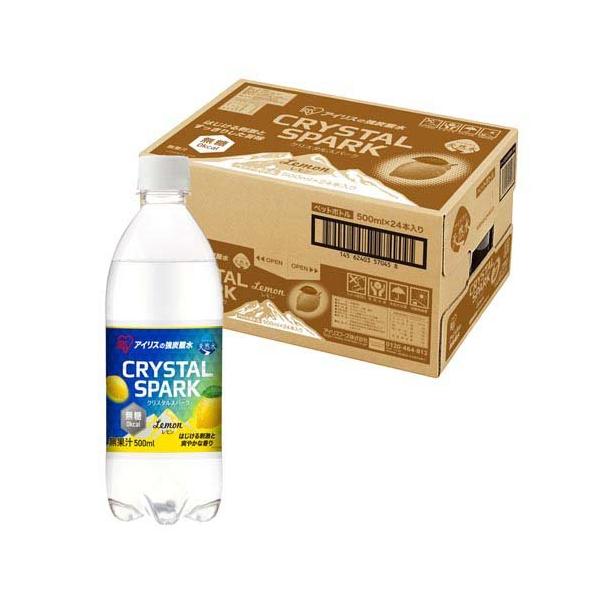 アイリス CRYSTAL SPARK 強炭酸水 レモン ( 500ml×24本 アイリス CRYSTAL SPARK 強炭酸水 レモン ( 500ml×24本