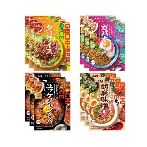 (企画品)ごちレピライス4種12食セット ( 1セット ) ( 多国籍 エスニック レトルト レンジ対応 時短 )