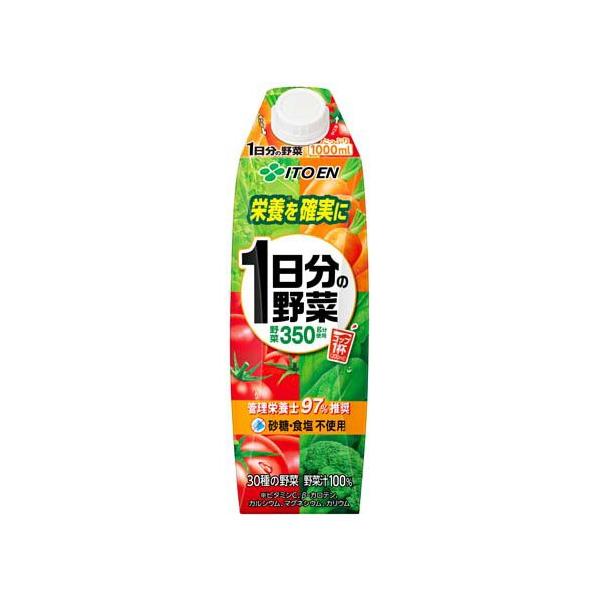 他サイト： 伊藤園 1日分の野菜 キャップ付き 紙パック ( 1L*6本入 )/ 1日分の野菜の商品画像
