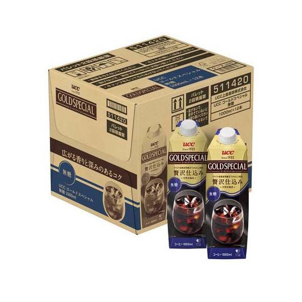 UCC ゴールドスペシャル アイスコーヒー 無糖 ( 1000ml*12本入 )/ 紙