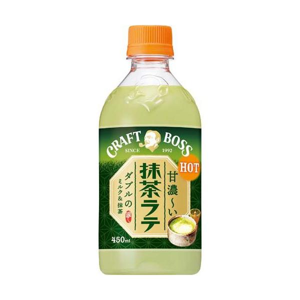 クラフトボス 抹茶ラテ ホット ( 450ml*24本入 )/ BOSS(ボス) : 爽快