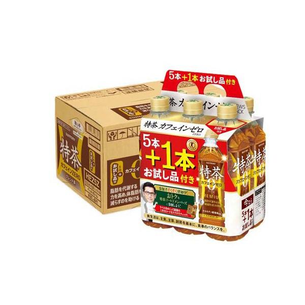特茶カフェインZERO パック5本+1本付 ( 500ml×24本 )/ 特茶 : 爽快