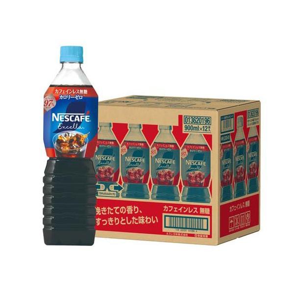 ネスカフェ エクセラ ボトルコーヒー カフェインレス無糖 ケース ( 900ml×12本入 )/ ネスカフェ(NESCAFE)