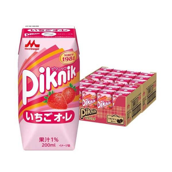 ピクニック いちごオ・レ ( 200ml*24本入 )/ ピクニック(Piknik) ( 紙パック 常温保存 飲み切りサイズ 持ち運び )