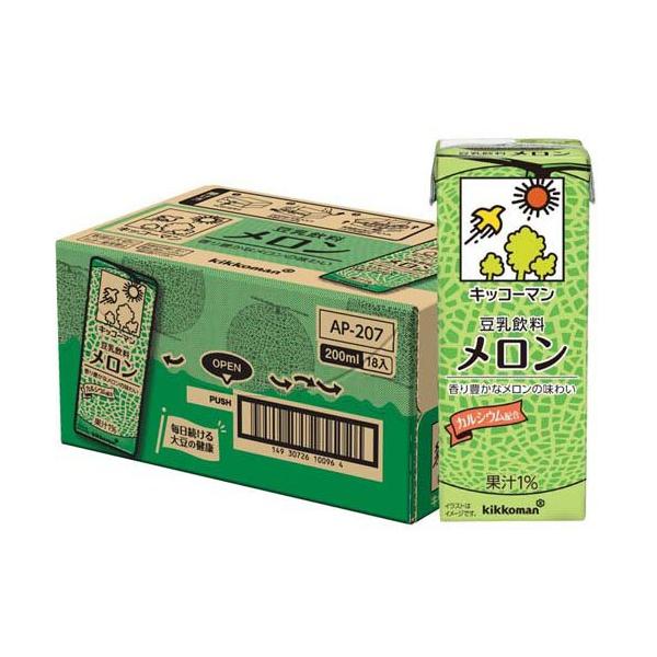 キッコーマン 豆乳飲料 メロン ( 200ml*18本入 )/ : 爽快ドリンク専門