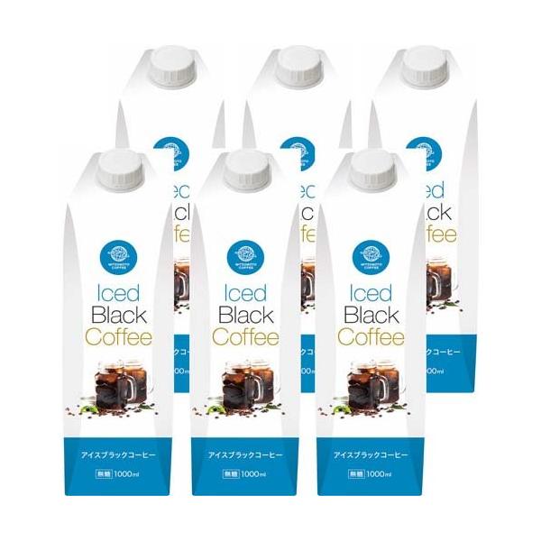 アイスブラックコーヒー ( 1000ml×6本 )/ 三本珈琲
