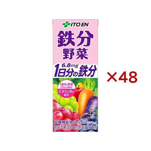 伊藤園 鉄分野菜 紙パック ( 24本×2セット(1本200ml) )/ : 爽快