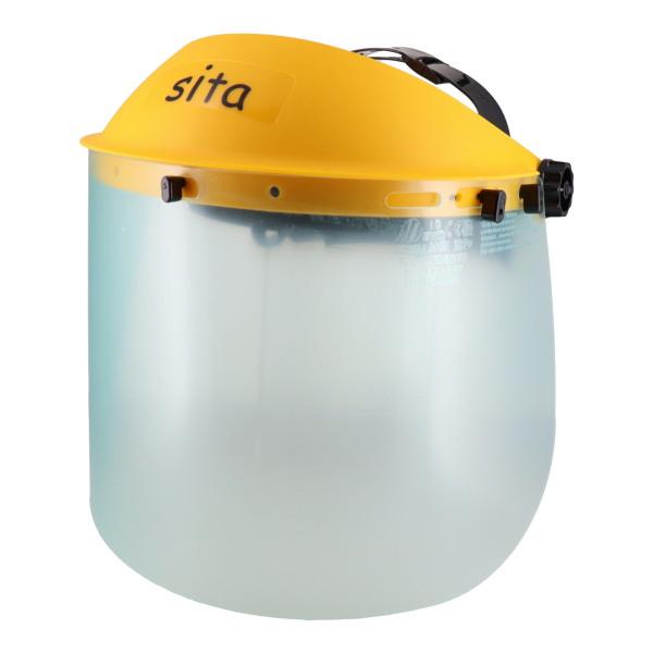 sita つかえた！できた！フェイスプロテクター クリアシールド機能性はもちろん、はじめての人や女性にも使いやすい設計・デザインの商品を採用。庭のインテリアとしても楽しめるおしゃれ感のあるデザイン。草刈・チェーンソー作業中の飛散物から顔面保...