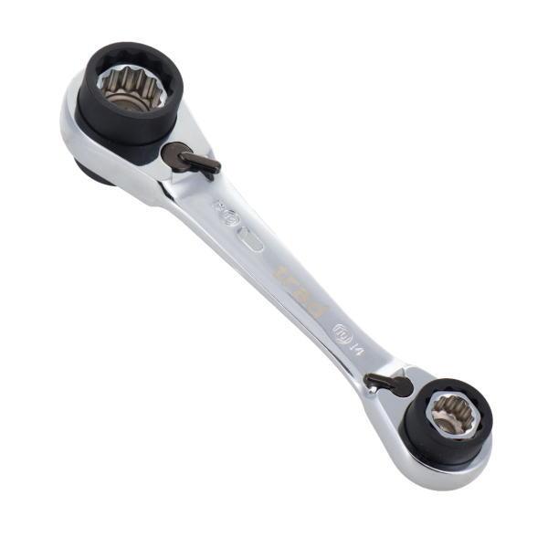 1本で使用頻度の高い8サイズに対応！幅広い作業に使用可能！サイズ：8/10/12/13/14/15/17/19mm全長：160mm重量：約250g【商品説明】●ショートタイプで携帯性に優れ、狭い箇所での作業に最適！●インナーソケットをスライ...