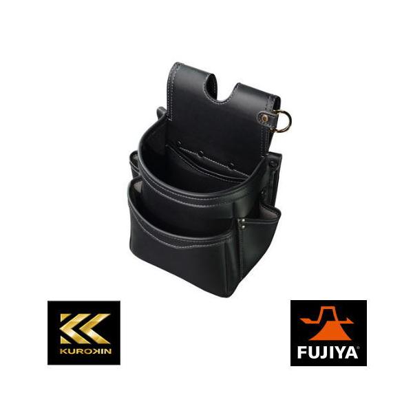 KUROKIN 腰袋薄型2段 AB-22BG 黒金 フジ矢 FUJIYA AB22BG : 創工館