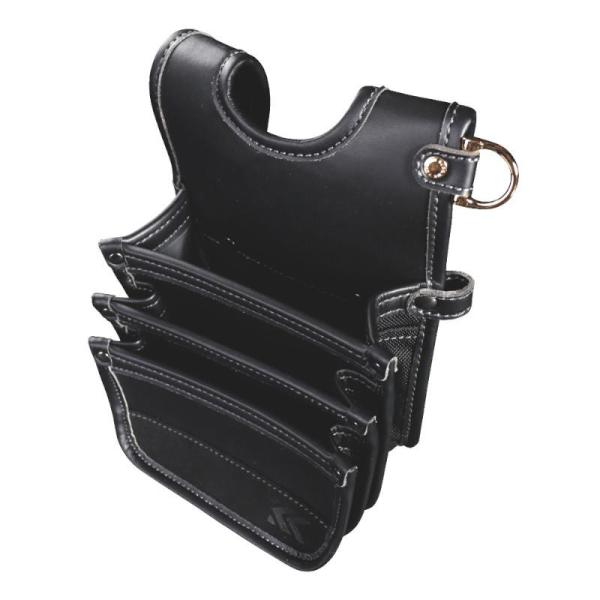 KUROKIN 建築薄型腰袋3段 AB-43BG 黒金 フジ矢 FUJIYA AB43BG : 創工館