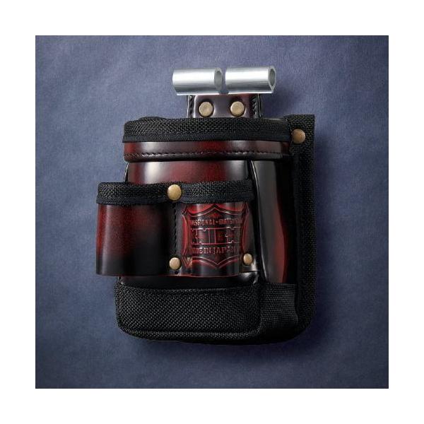 ニックス(knicks)KCA-9503 2×2ポケット 釘袋 〈ベルト一体型〉 ニックス KCA-9503 2×2ポケットレザー ツールバック釘袋(ベルト一体型