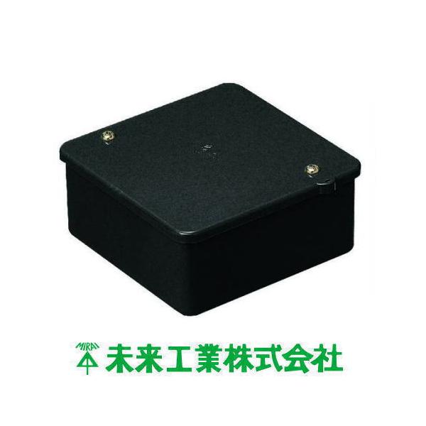 未来工業 PVKボックス 中形四角(浅型) ノック無 ブラック 1ヶ PVK-AOK