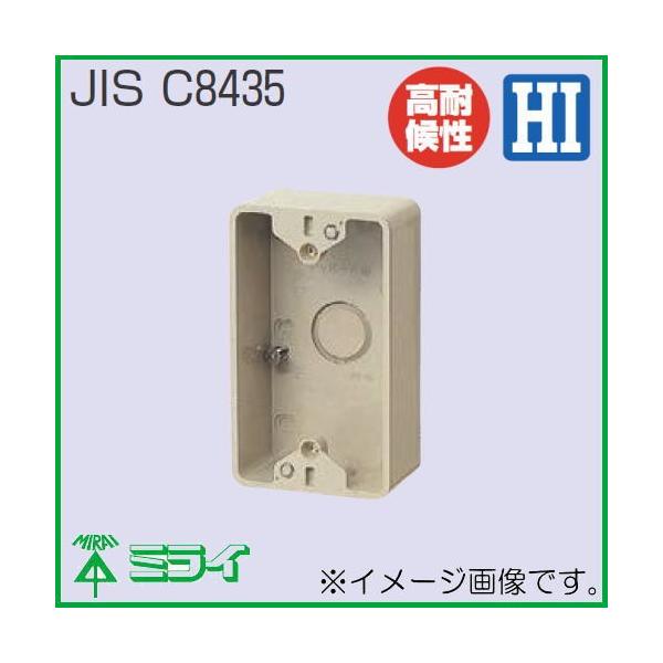 未来工業 露出スイッチボックス ブランクタイプ 2ヶ用 ミルキー