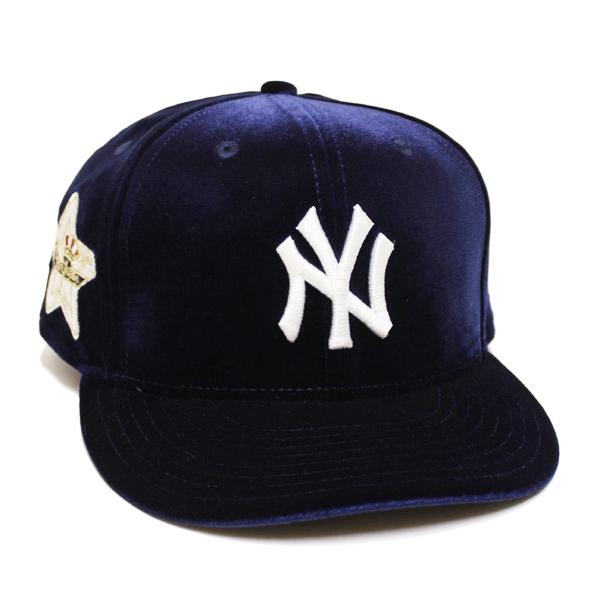 NEW ERA ニューエラ ニューヨーク ヤンキース 5950 キャップ NEWYORK YANKEES VELVET PC 59FIFTY CAP メジャーリーグ MLB ベルベット サイドパッチ ネイビー