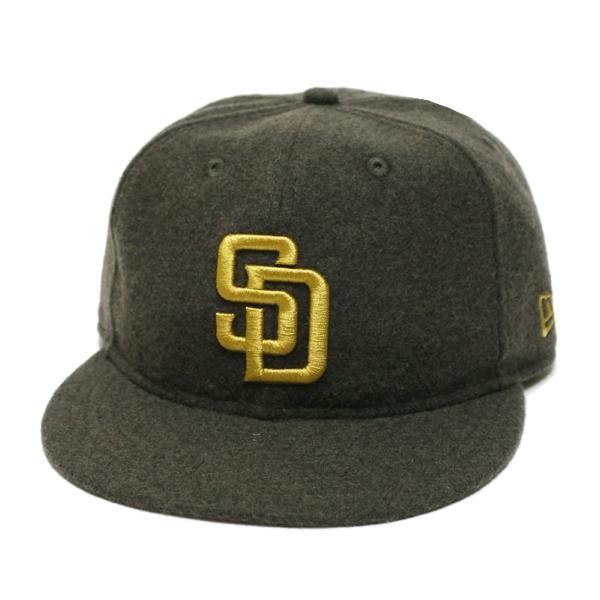 NEW ERA ニューエラ サンディエゴ パドレス 950 キャップ SANDIEGO PADRES WOOL MELTON 9FIFTY CAP メジャーリーグ MLB メルトン レザーストラップ カーキ系
