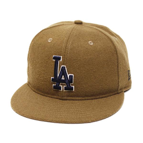 NEW ERA ニューエラ ロサンゼルス ドジャース 950 キャップ LOSANGELES DODGERS WOOL MELTON 9FIFTY CAP メジャーリーグ メルトン レザーストラップ ベージュ