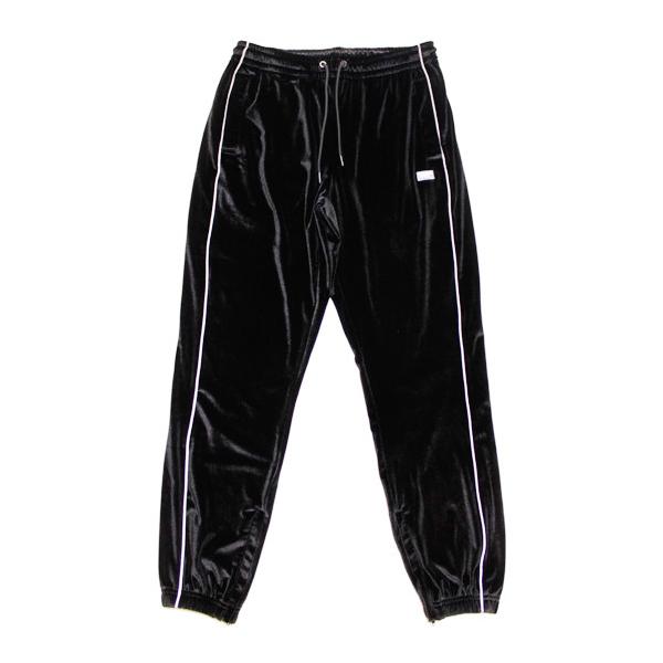 PRO CLUB プロクラブ ベロア トラックパンツ COMFORT VELOUR TRACK PANTS ストリート パイピングライン ロゴ刺繍 ブラック L XL